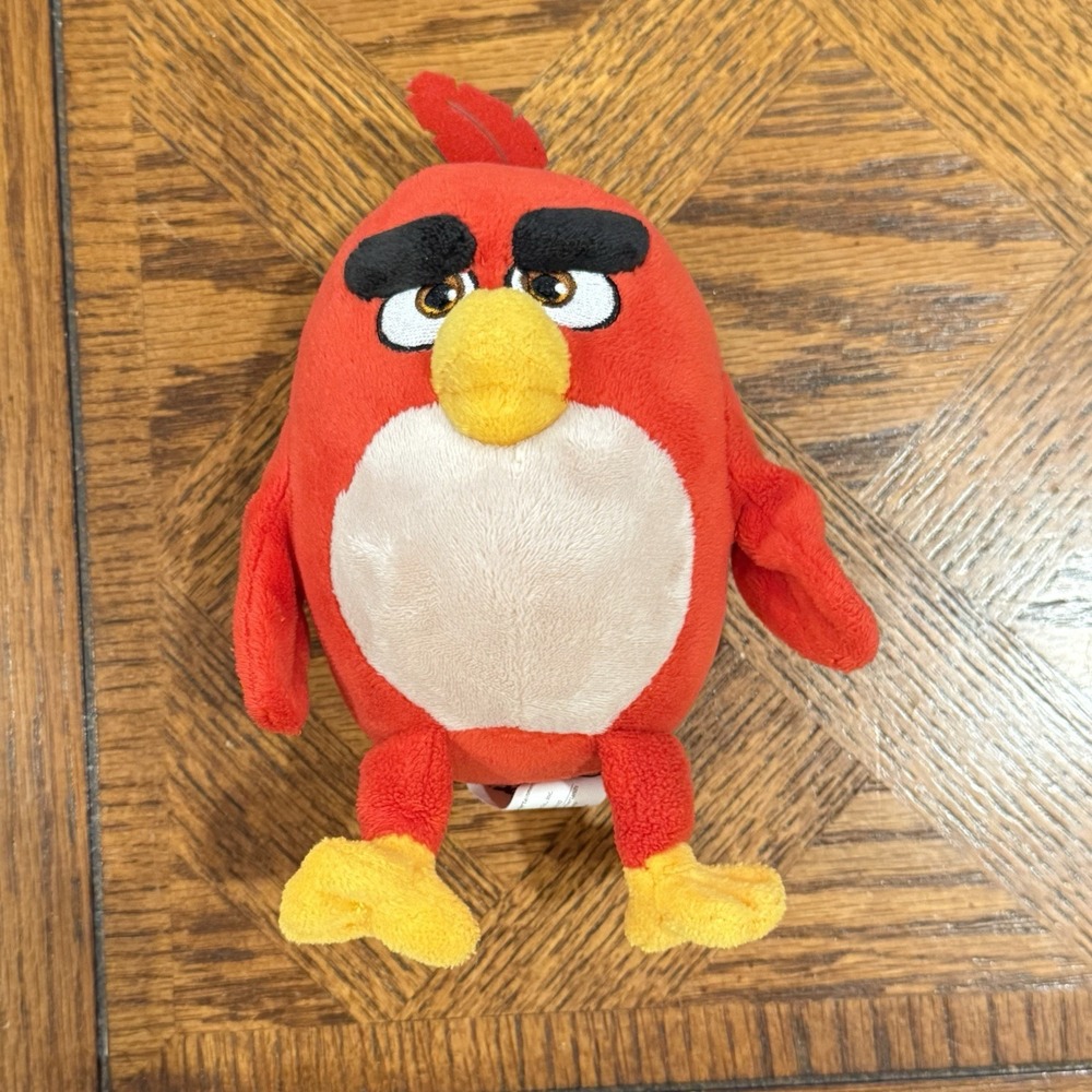 Angry Birds Plush Red Bird 7" Commonwealth Toys 2016 Stuffed Animal Small Mini